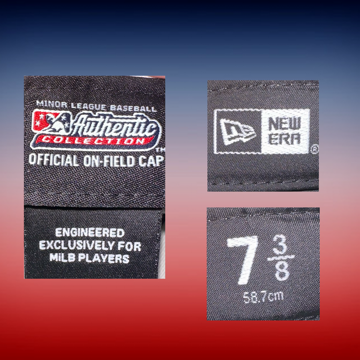 Worcester Red Sox (AAA Affiliate- BOS) Authentic Stars and Stripes Fourth of July 2024 MiLB New Era™️ 59Fifty Fitted Hat