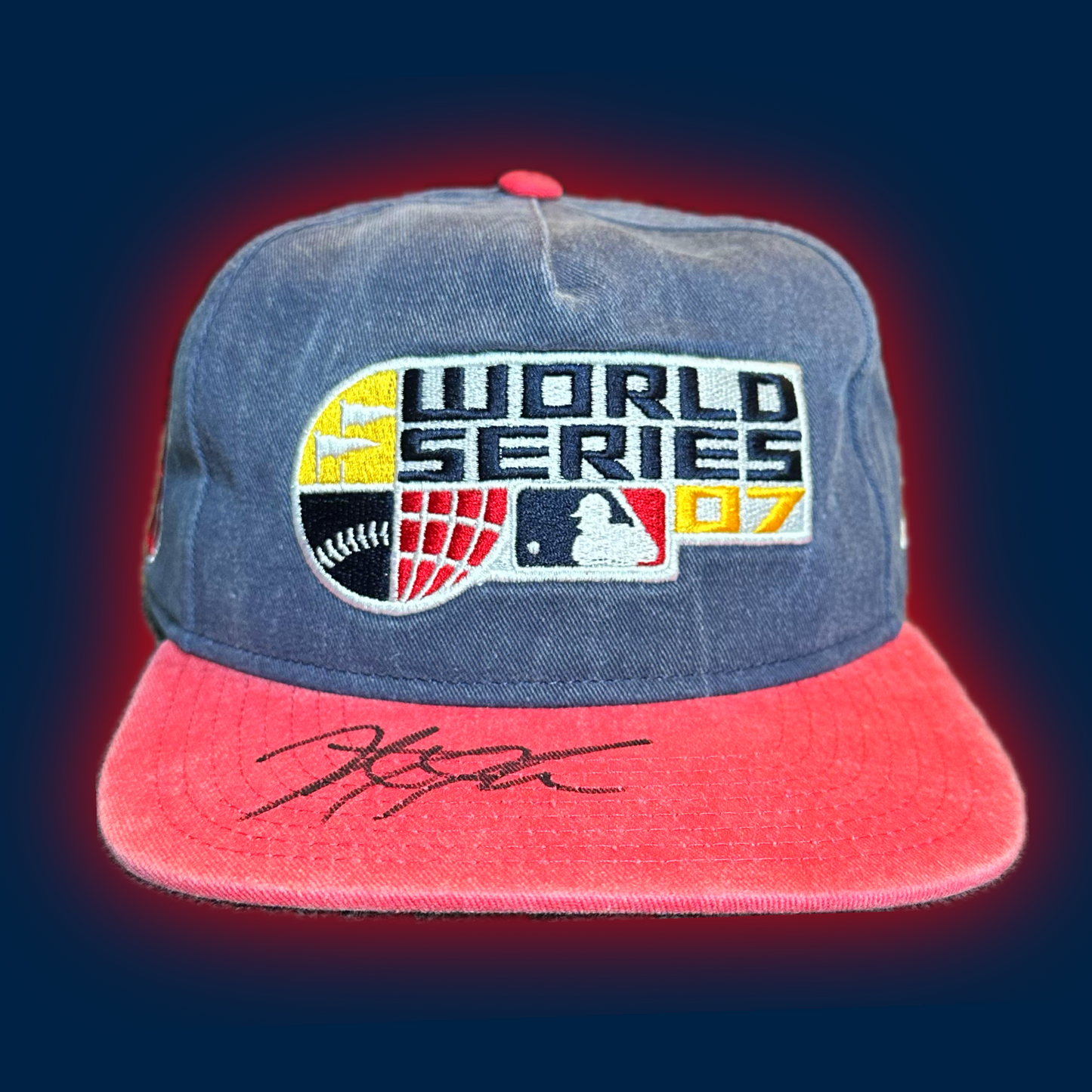 Boston Red Sox Authentic New Era™️ 2007 World Series Snapback Autographed by Jonathan Papelbon (#58)