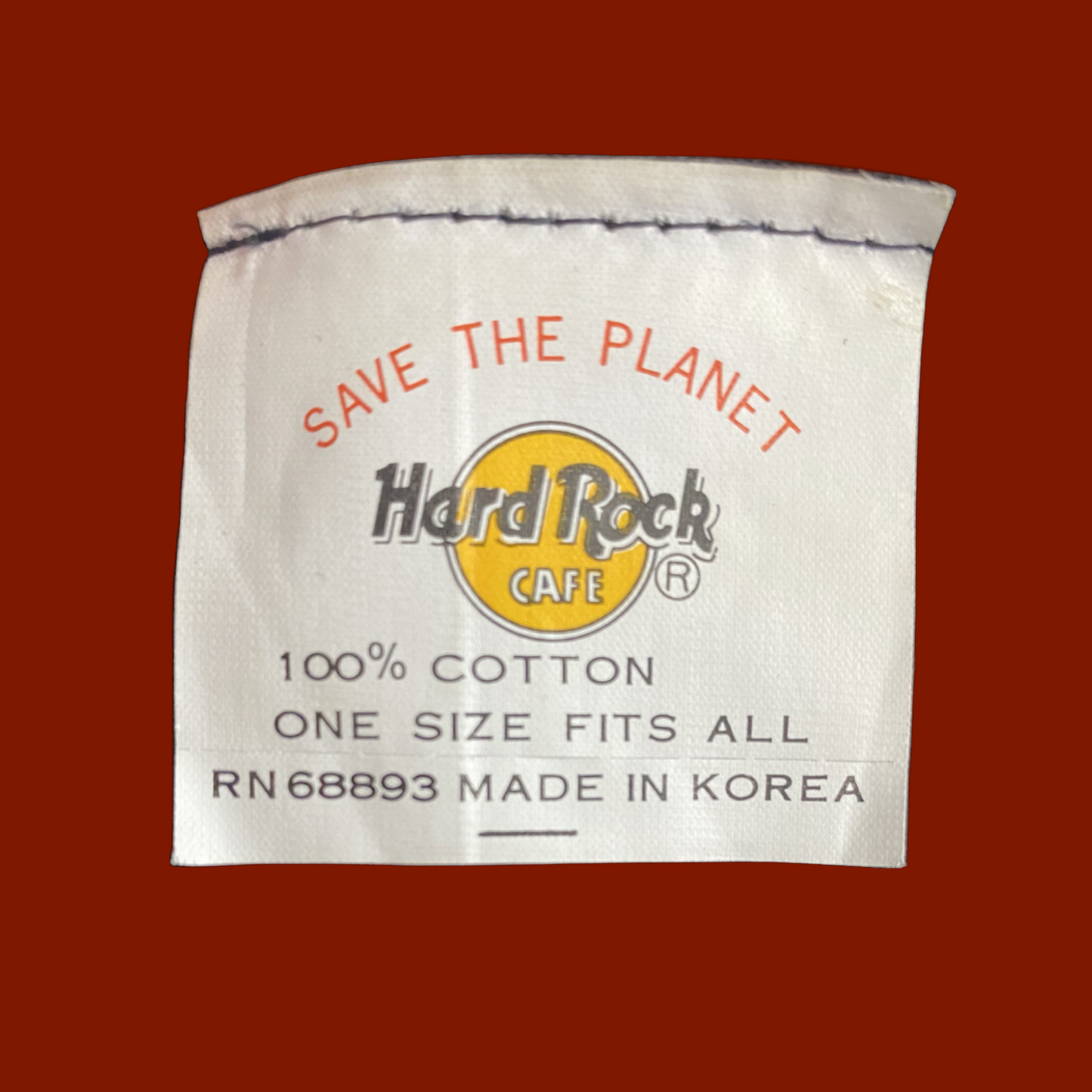 Hard Rock Cafe Boston, MA. (Defunct Location) “Save The Planet” Leather Strapback Hat