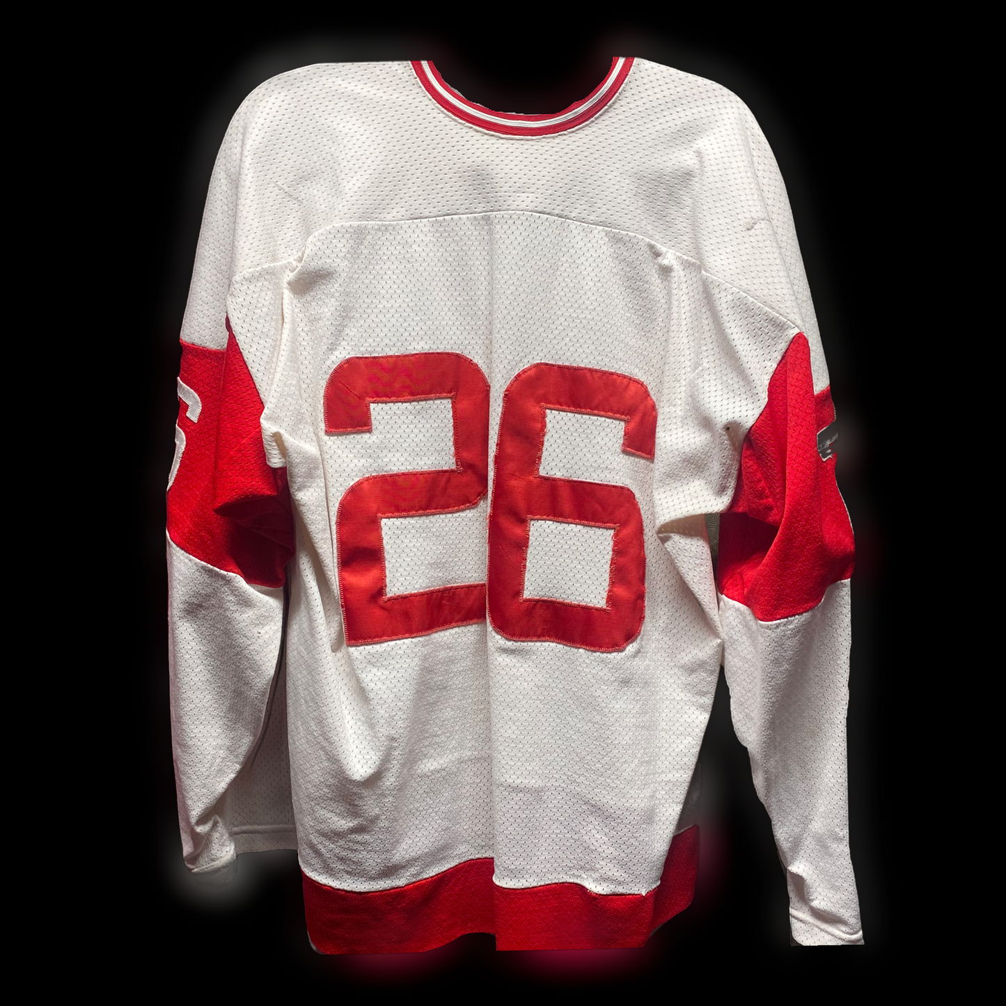 Saint John’s High School (Shrewsbury, MA.) Pioneers Authentic Game Worn Hockey Jersey (#26)
